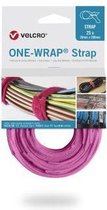 One-wrap Strap 20 mm x 200 mm. Roze. Klittenband + Kortpack pen (098.0609)