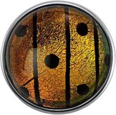 Quiges - Dames Click Button Drukknoop 18mm Metallic Herfst Kleuren Ornament - EBCM205