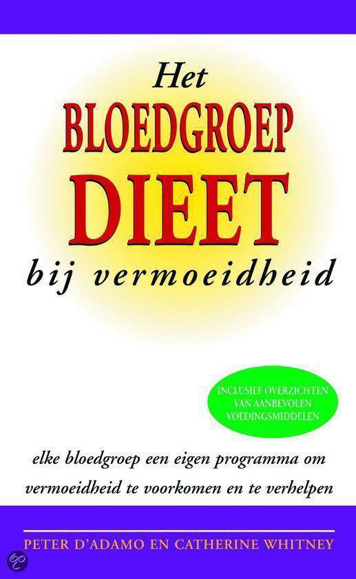 Cover van het boek 'Het bloedgroepdieet bij chronische vermoeidheid'