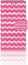 Nokia 7 Bookcase Hoesje Waves Pink