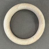Houten ring naturel 70mm (2 stuks)
