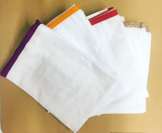 Foto: Hamam zeepzak dichte structuur foam bag massage katoen
