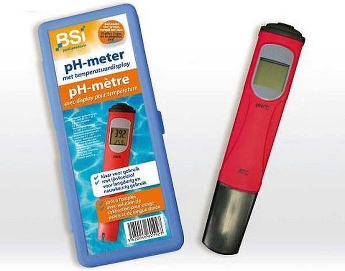 BSI - pH-Meter - Zwembad - Zwembadaccessoires - Voor het meten van de pH-waarde en de temperatuur van het zwembadwater