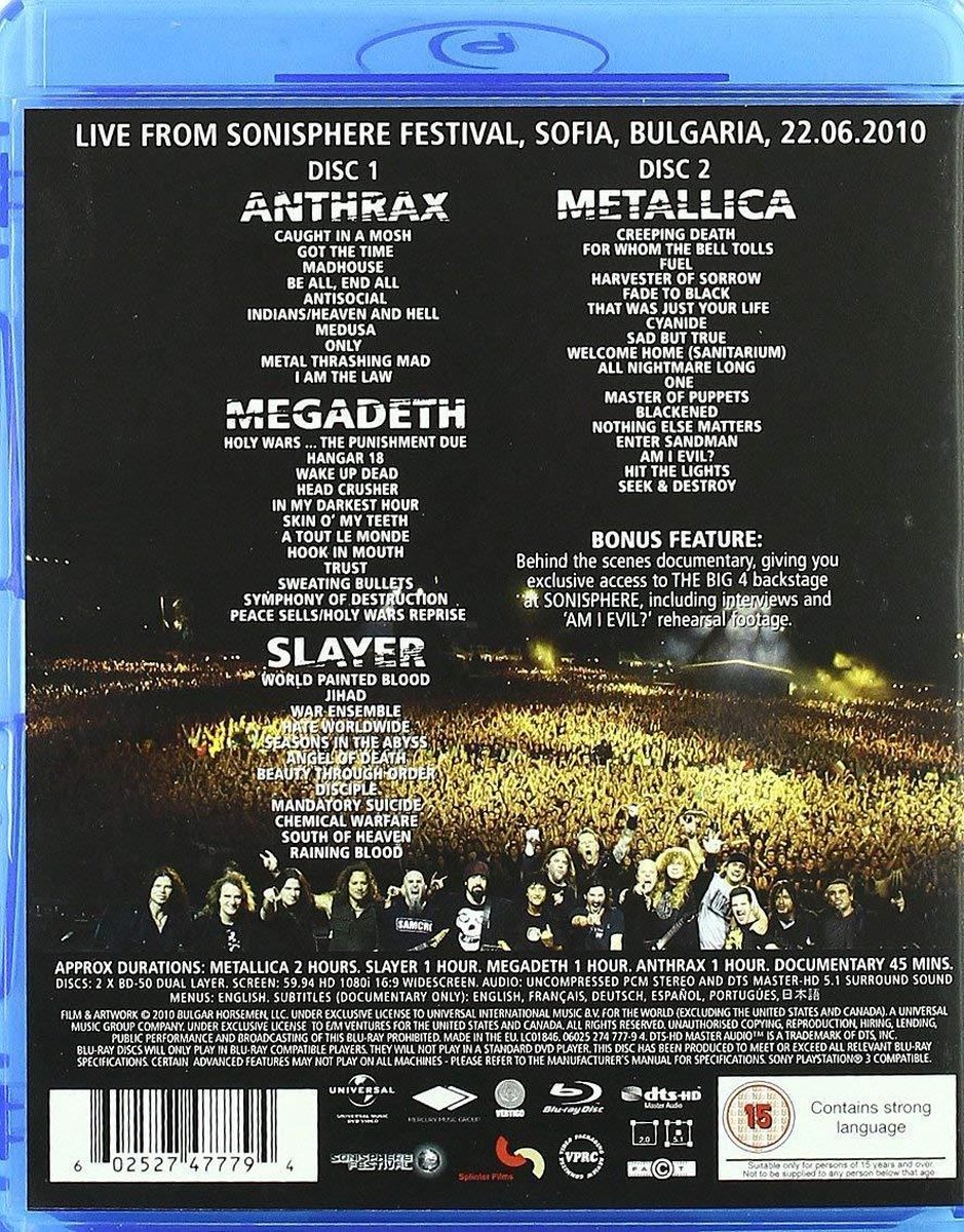 The Big Four Metal Live - Metallica, Slayer, Megadeth, Anthrax The Big Four Metal Live - Metallica, Slayer, Megadeth, Anthrax