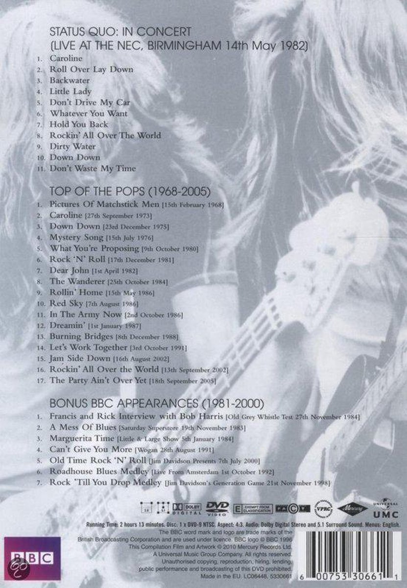 Status Quo - Live At The BBC, Status Quo | Muziek | bol.com