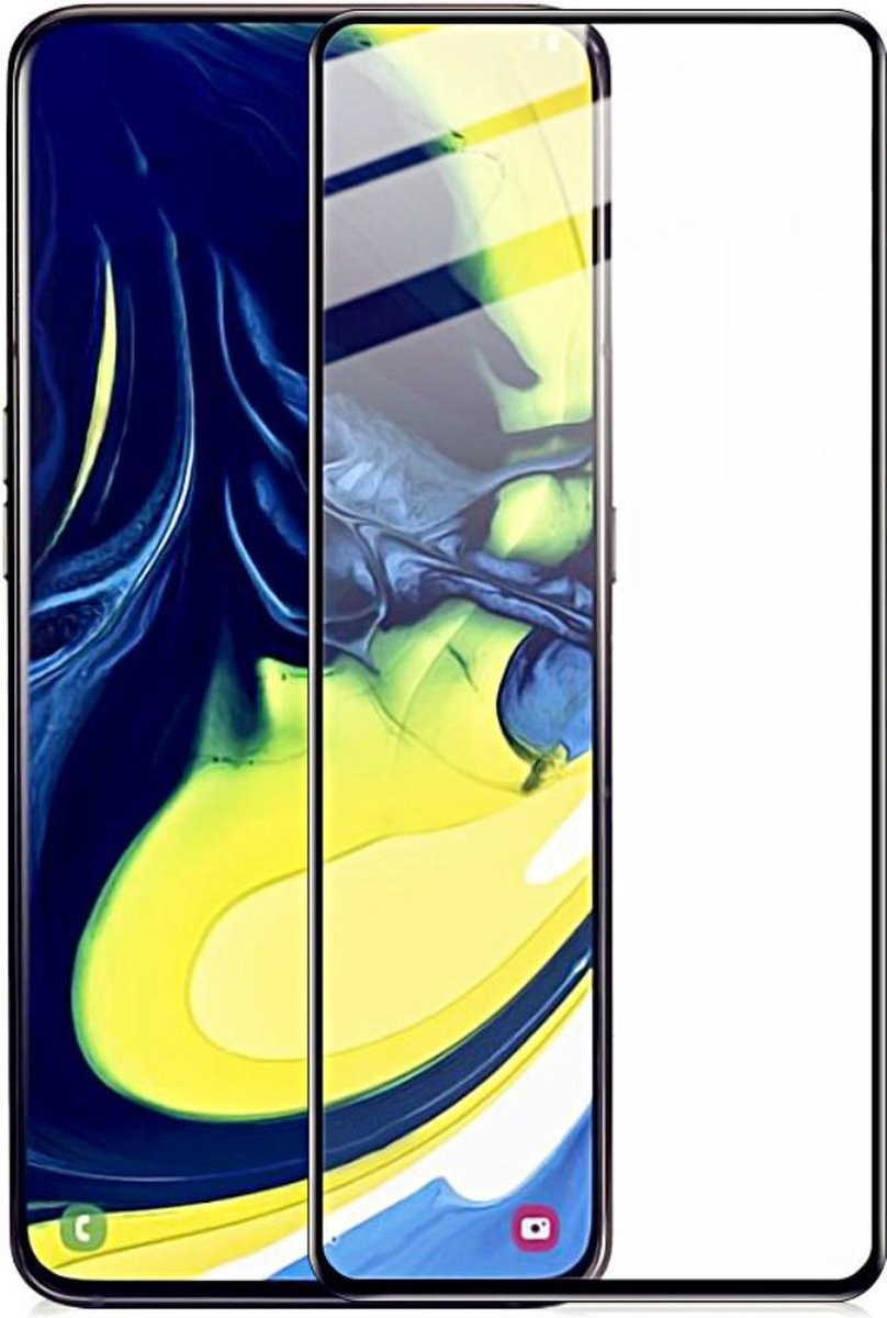 Full-Cover Tempered Glass - Geschikt voor Samsung Galaxy A80 Screen Protector - Zwart