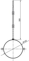 Buisklem set ø120 - zwart - ø120 - zwart - buisklem - staal - 2mm dik -