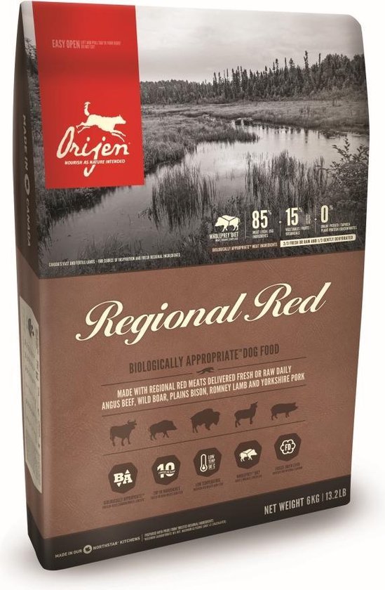 Orijen - Regional Red Dog Whole Prey - Hondenvoer - 6 kg