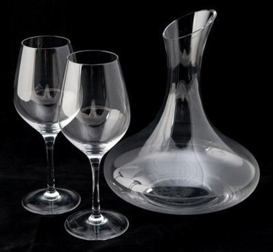 Decanteerkaraf Charm met 2 rode wijnglazen