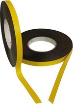 Bande magnétique couleur jaune 15mm sur rouleau de 5 mètres