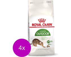 4x Royal Canin Kattenvoer Droog Outdoor 4 kg