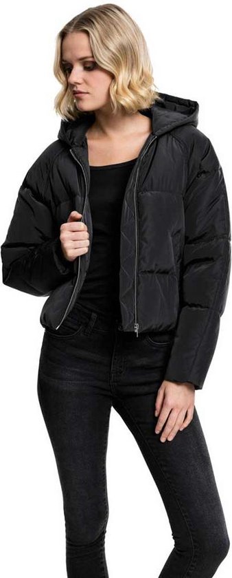 Urban Classics Winterjas L Hooded Oversized Puffer Zwart Urban Classics Winterjas L Hooded Oversized Puffer Zwart
