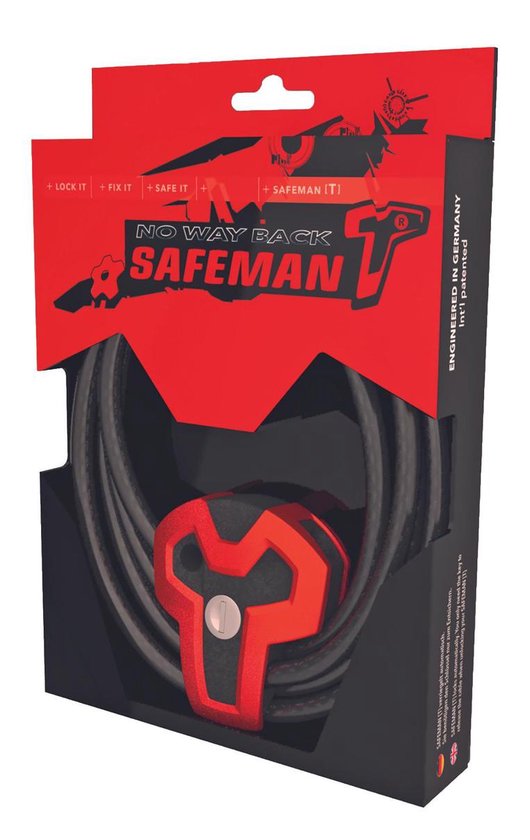SAFEMAN-T kabelslot - fiets slot - mountainbike - multifunctioneel - 10mm - 185cm van SAFEMAN — afbeelding 5