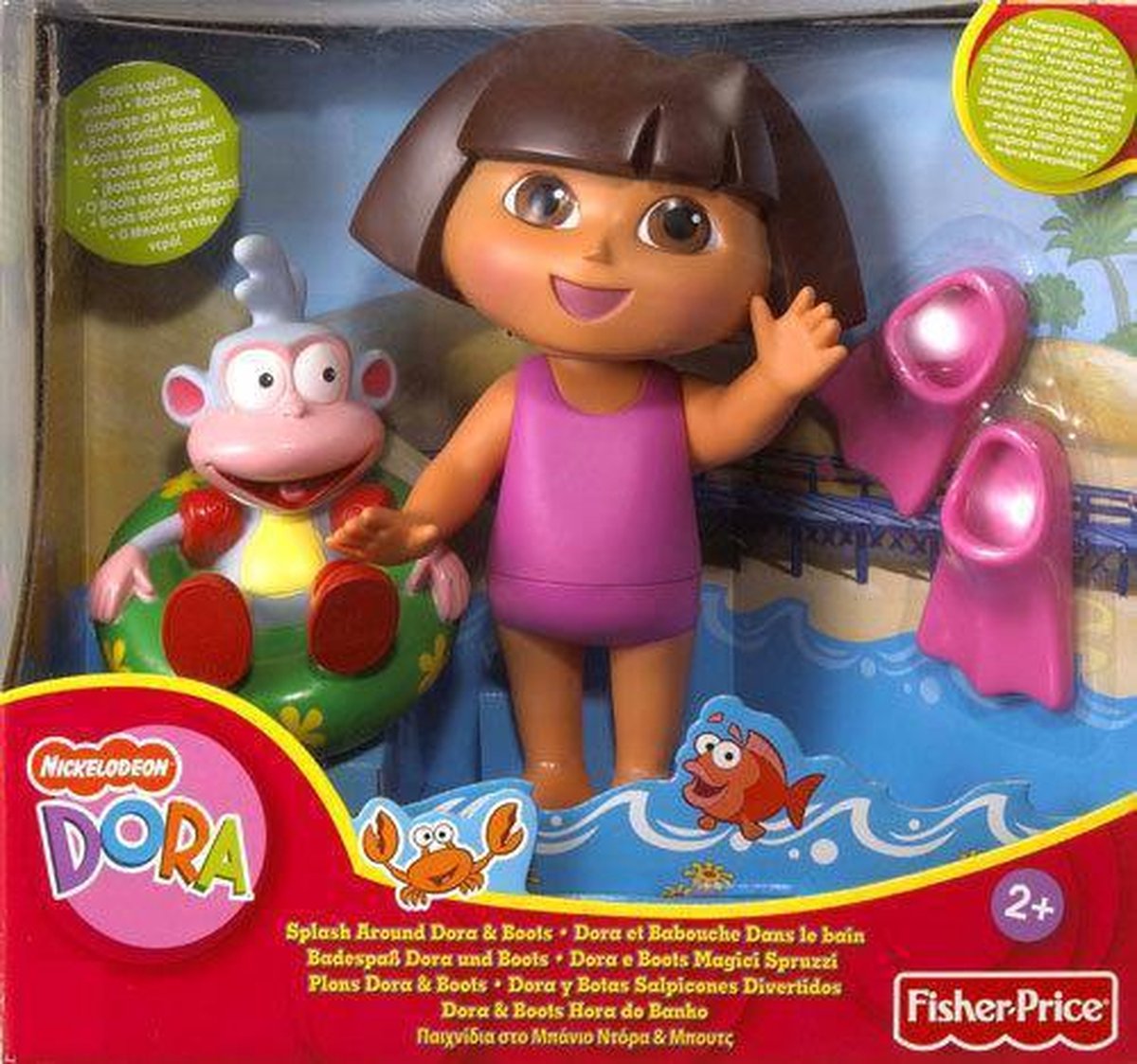 Mattel Nick Jr Dora The Explorer Splash Around Boots Figure Bath Water ...