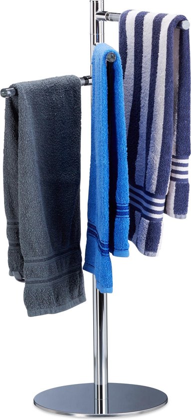 Porte-serviettes debout En acier inoxydable Échelle porte-serviettes en métal Style vintage Échelle décorative 6 barres 
