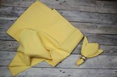 Servet, geel, 36x36, set van 6 , jacquard, vuilafstotend