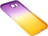 Siliconen hoesje paars/geel Geschikt voor Samsung Galaxy S6