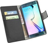 Zwart HC Book case Hoesje Voor Samsung Galaxy S6 Edge