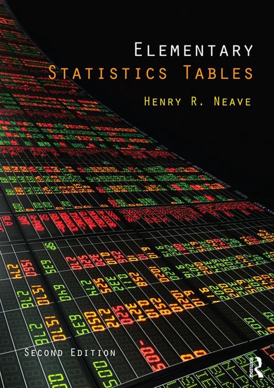 Elementary Statistics Tables - cover