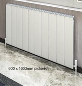 EB Vesima horizontal aluminium radiator 600 x 603 mat wit