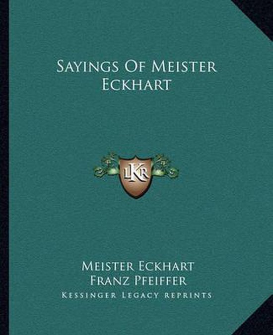 Sayings of Meister Eckhart - cover