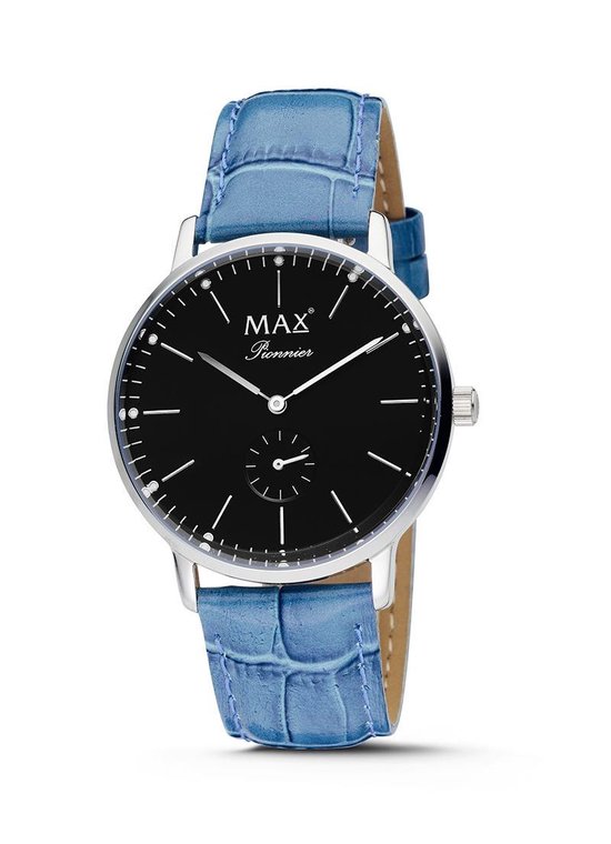 Max 5 -MAX733 - Horloge - Leer - Blauw - 40 mm