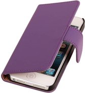 Paars Effen Apple iPhone 6 - Book Case Wallet Cover Hoesje