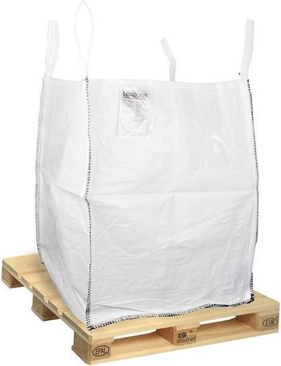 Afbeelding van Big bag - 1000L - Wit - 1500KG draagkracht - 91x91cm - Wit - afval-/puinzak