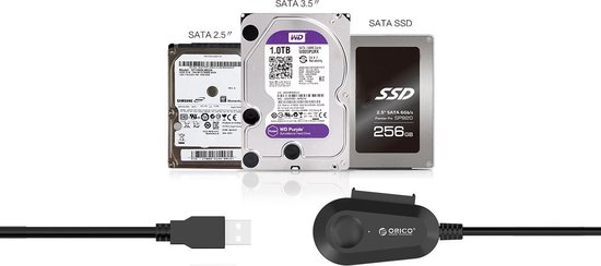 Bol Com Orico Usb 3 0 Naar Sata Hdd En Ssd Adapter Kabel Converter 2 5 En 3 5 Inch Sata