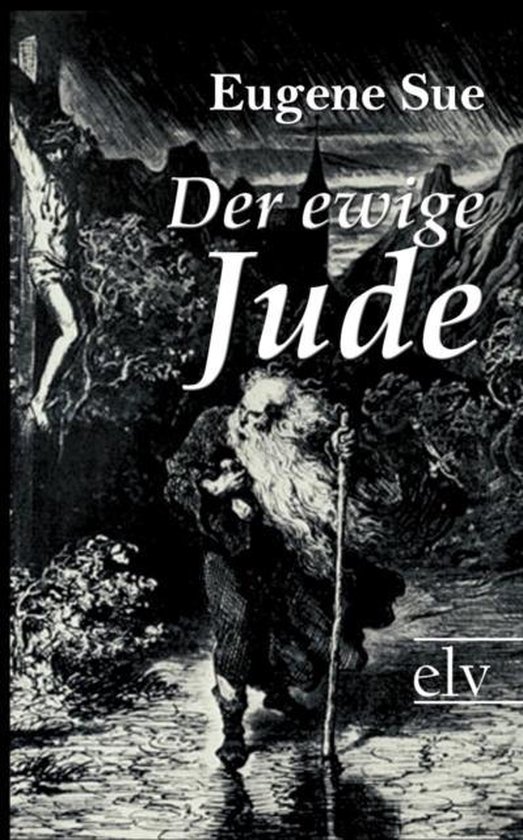 Boekomslag van 'Der ewige Jude' met een man met baard en staf.