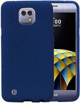 Sand Look TPU Backcover Case Hoesje voor LG X Cam K580 Blauw