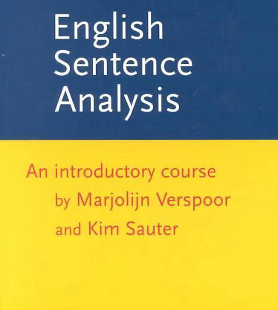 Omslag van English Sentence Analysis