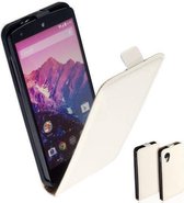 TCC Luxe Leder hoesje LG Nexus 5 Flip Case/Cover - Wit