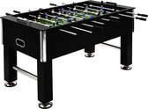 Tafelvoetbal Zwart 140x74.5x87.5 CM - Voetbaltafel - Tafelvoetbalspel -