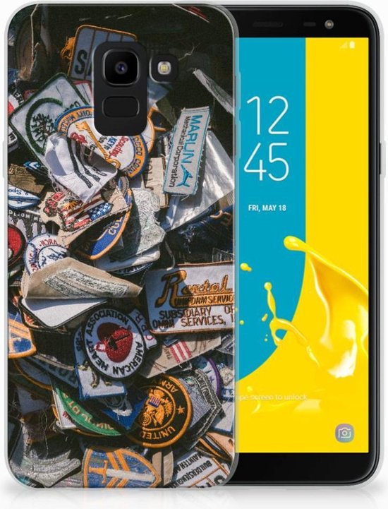 Coque Téléphone pour Samsung Galaxy J6 2018 Tenphone Etui Coque Badges |  bol.