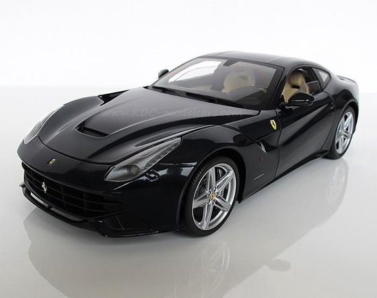 ミニカー Hot Wheels Elite Ferrari F12 berlinetta Hot Wheels Elite Ferrari F12 Berlinetta - Blu Pozzi met beige