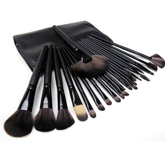 Professionele Make-up Kwasten - Kwastenset - Zwart - 24 stuks - Merkloos