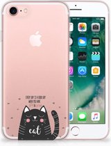 Hoesje iPhone SE (2020/2022) iPhone 7/8 Siliconen Case Cat Good Day