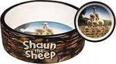 Shaun the sheep voerbak keramiek bruin