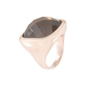 Bronzallure Ring Rose goud Met Smokey Kwarts WSBZ00014S-16 (maat 16)