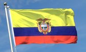 Ecuador Vlag - Ecuadoriaanse Flag & Galapagos Eilanden -  100% Polyester - UV & Weerbestendig - Met Versterkte Mastrand & Messing Ogen - 90 x 150 CM
