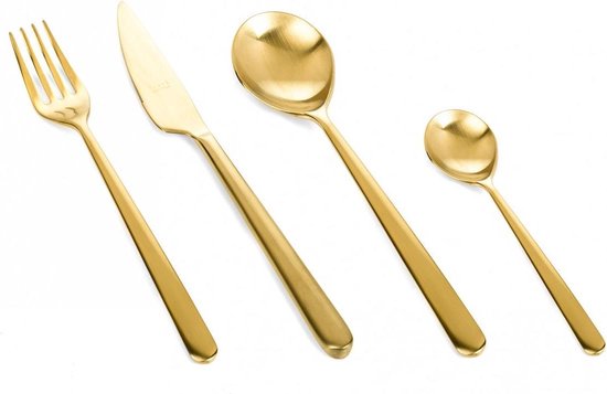 Mepra Linea Ice Oro (mat goud) - 24-delige bestekset