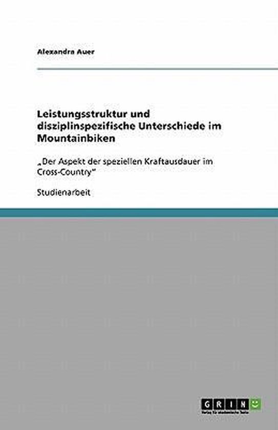 Leistungsstruktur und disziplinspezifische Unterschiede im M ... - cover