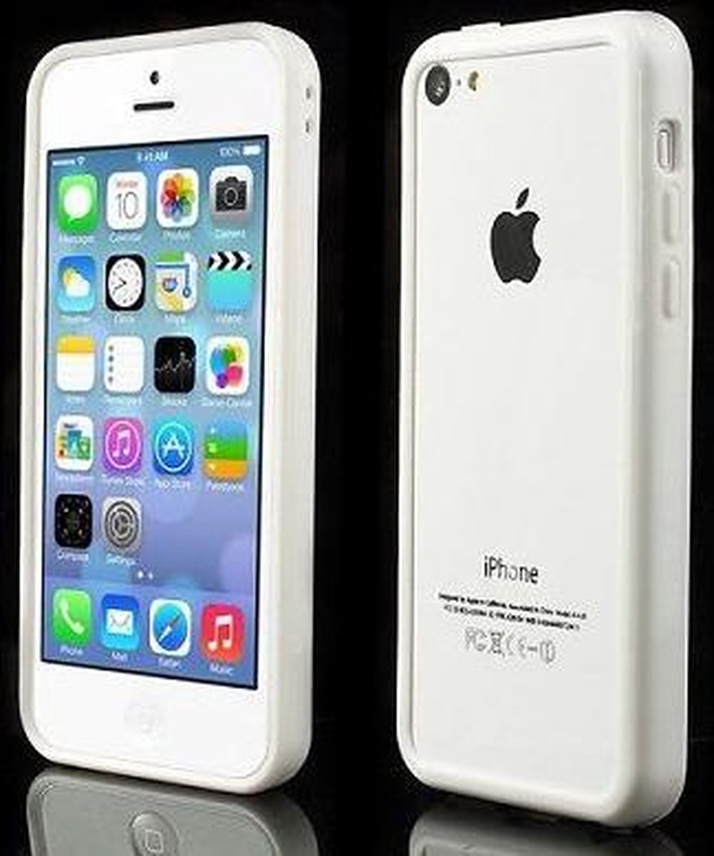 Colorful Bumper Case hoesje Geschikt voor: iPhone 5C Wit
