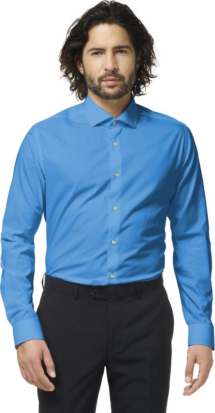 Expliciet Nieuwe betekenis Maakte zich klaar OppoSuits Blue Steel Shirt - Heren Overhemd - Casual Effen Gekleurd - Blauw  - Maat EU... | bol.com