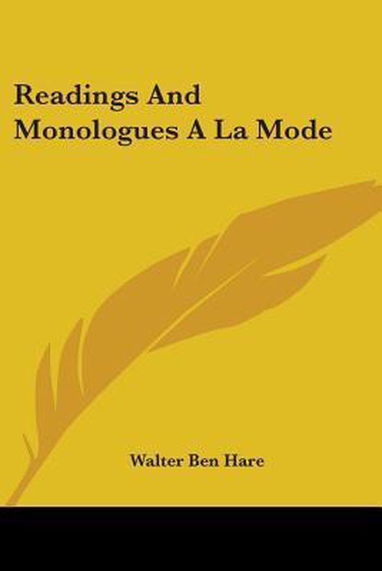 Readings and Monologues a la Mode - cover