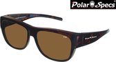 Polar Specs® Overzet Zonnebril PS5096 – Tortoise Brown – Polarized Brown – Large – Unisex
