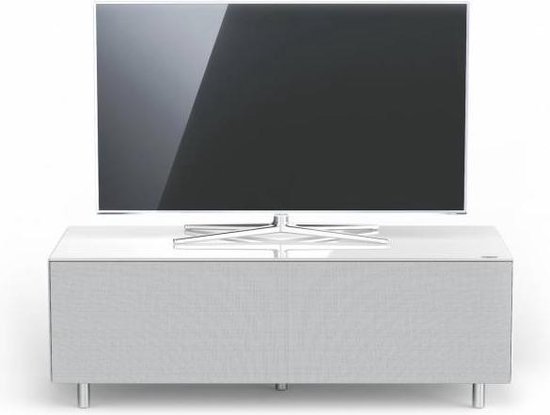 Spectral | Just-Racks | JRL1101S-SNG |Soundbar tv-meubel in wit glas | bol