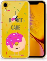 Geschikt voor iPhone XR Silicone Back Cover Donut