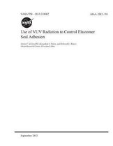 Use of Vuv Radiation to Control Elastomer Seal Adhesion